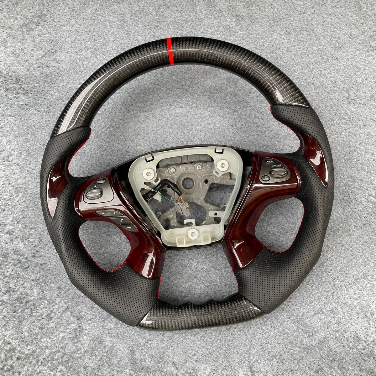 Real Carbon Fiber Steering Wheel Fits Nissan 2015-2024 Murano / 2013-2020 Pathfinder