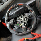 LED carbon fiber steering wheel fits Acura TSX 2004‑2008 / Honda Accord CL9 2004‑2007