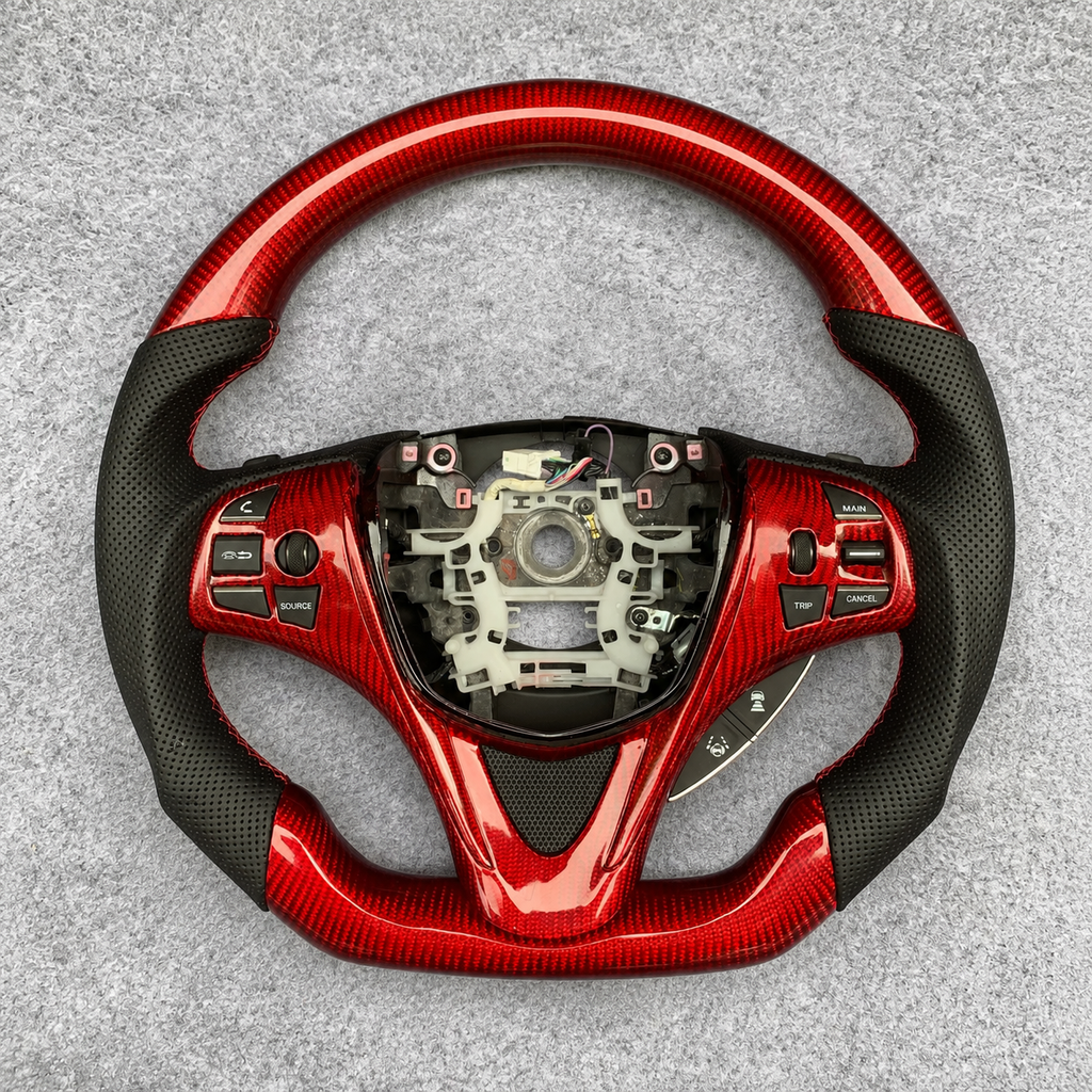 Red Carbon Fiber Steering Wheel Fits Acura TLX 2015‑2021