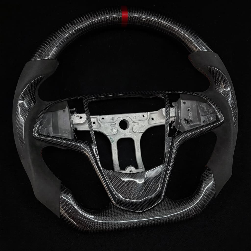 Carbon Fiber Steering Wheel Fits Cadillac 2015-2019 CTS CTS-V / 2013-2019 ATS ATS-V / 2014-2016 ELR