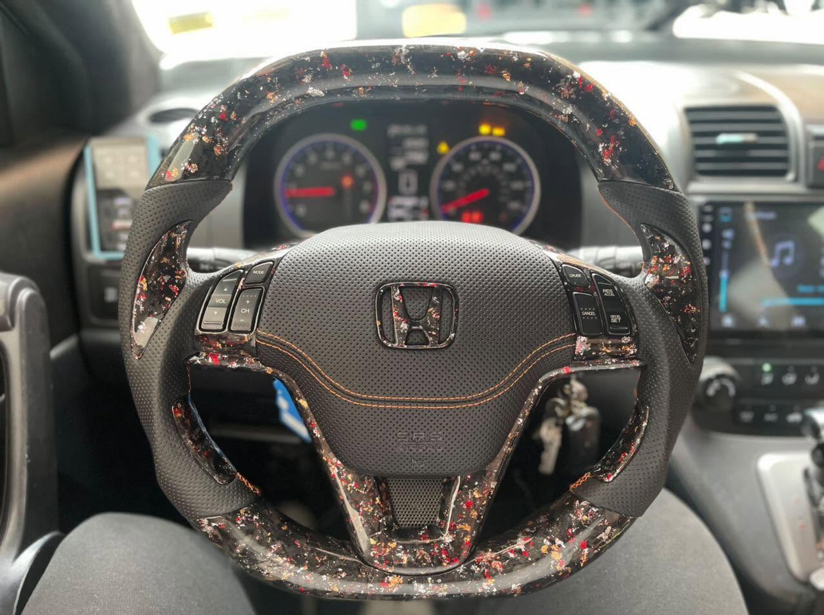 Forged Carbon Fiber Steering Wheel Fits Honda CR-V 2007-2011