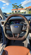 Red Carbon Fiber Steering Wheel Fits 2019-2025 Ford Focus MK4 RS ST / Bronco Sport / Escape / Maverick