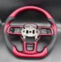 Matte Red Weave Carbon Fiber Steering Wheel fits 2019-2026 Jeep Wrangler / 2018-2026 Jeep Gladiator
