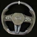 Blue Reflective Carbon Fiber Steering Wheel fits Infiniti 2022-2026 QX55 / 2019-2026 Infiniti QX50