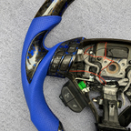 LED blue flakes forged carbon fiber steering wheel fits Honda Acura TSX 2004‑2008