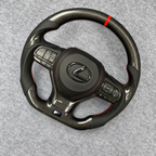 Carbon Fiber Steering Wheel Fits Lexus 2016-2022 RX350 450h / ES350 ES300 / GS350 GS450 / LX570 / GS300 GS200T | 2020-2023 GX460
