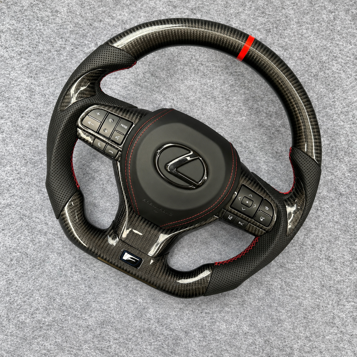 Carbon Fiber Steering Wheel Fits Lexus 2016-2022 RX350 450h / ES350 ES300 / GS350 GS450 / LX570 / GS300 GS200T | 2020-2023 GX460