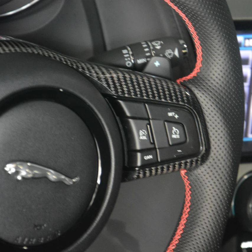 Carbon Fiber Steering Wheel fits Jaguar F-TYPE 2013-2023 / XE 2015-2019 / XF F-PACE 2016-2020 / XFL 2017-2020 / XEL E-PACE 2018-2020