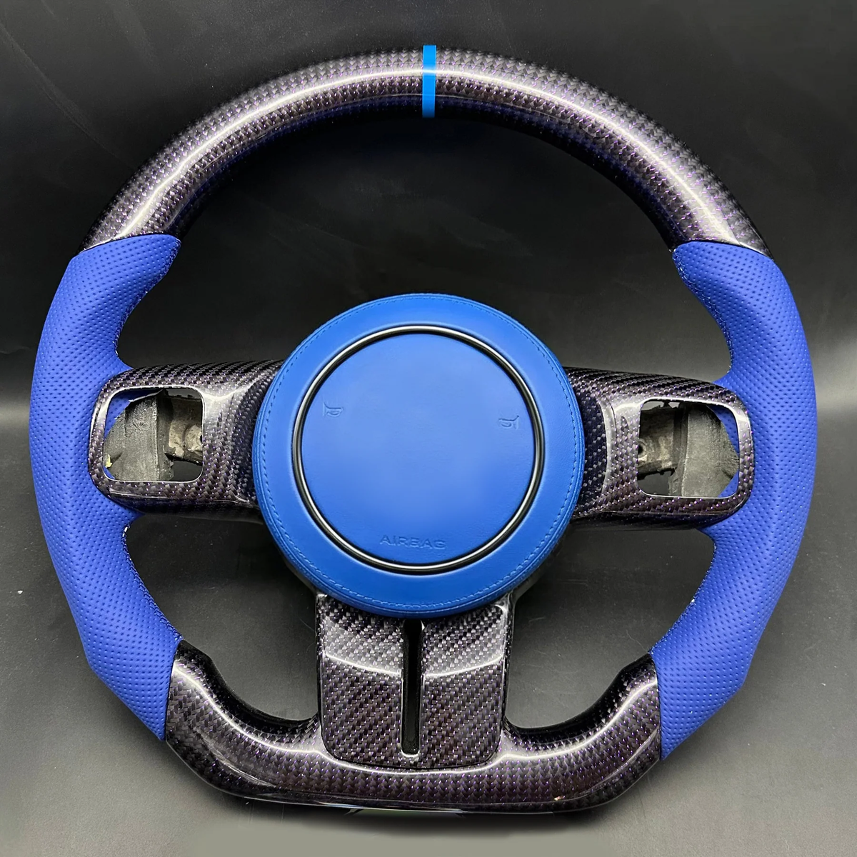 Purple woven carbon fiber steering wheel fits Jeep Wrangler 2011-2017
