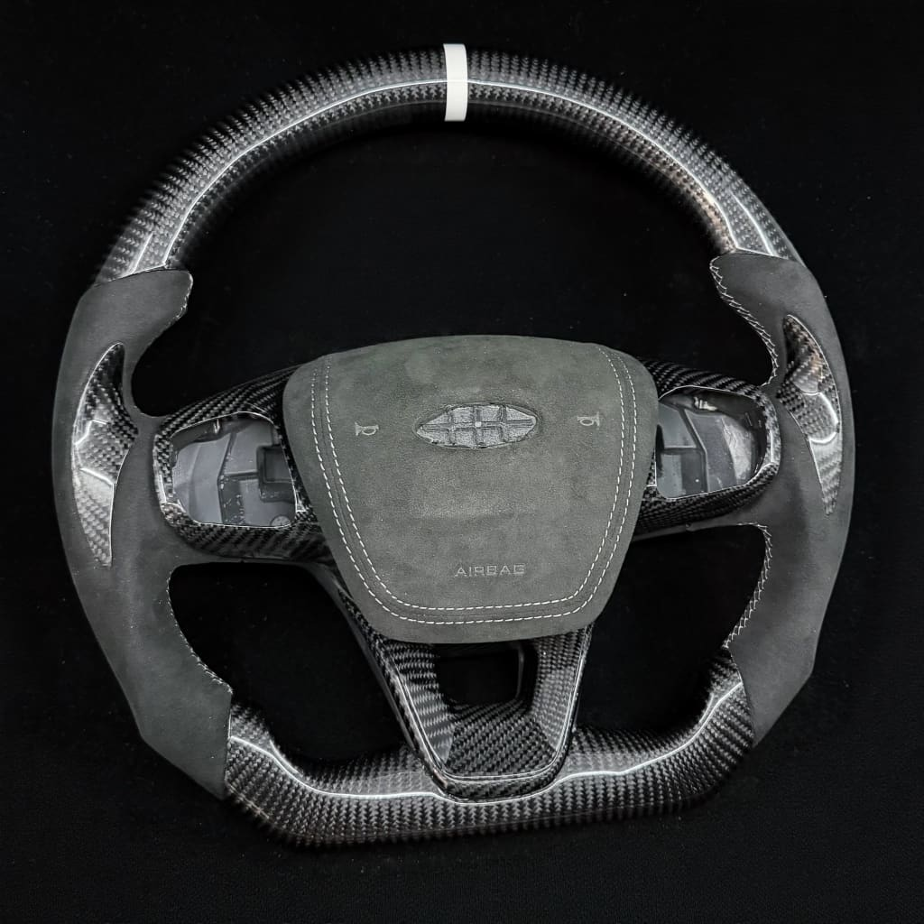Carbon Fiber Steering Wheel Fits 2019-2025 Ford Focus MK4 RS ST / Bronco Sport / Escape / Maverick