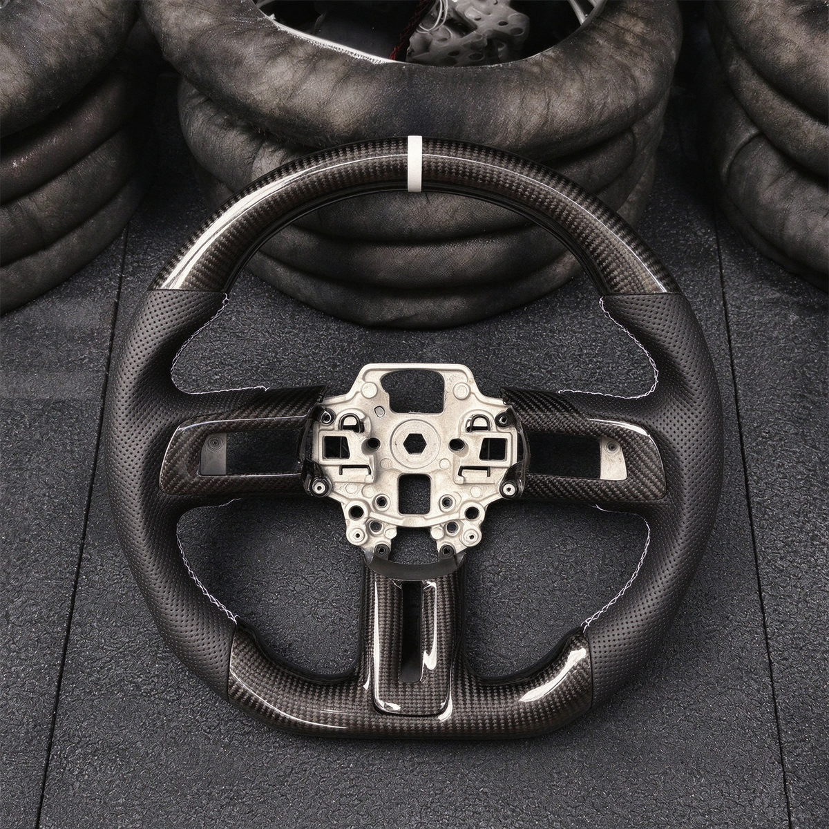 Carbon Fiber Steering Wheel | fits 2015-2017 Ford Mustang