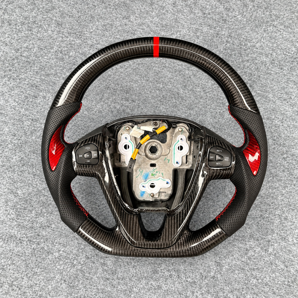 Custom Carbon Fiber Steering Wheel fits Ford 2014-2019 Fiesta ST