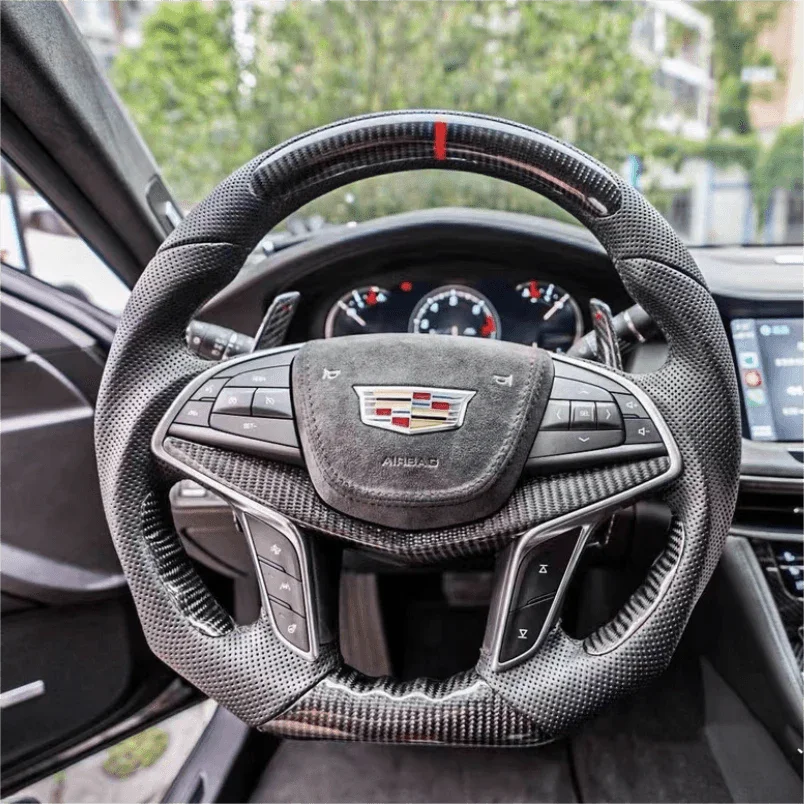 Carbon fiber steering wheel fits Cadillac 2017-2025 XT5 / 2016-2020 CT6