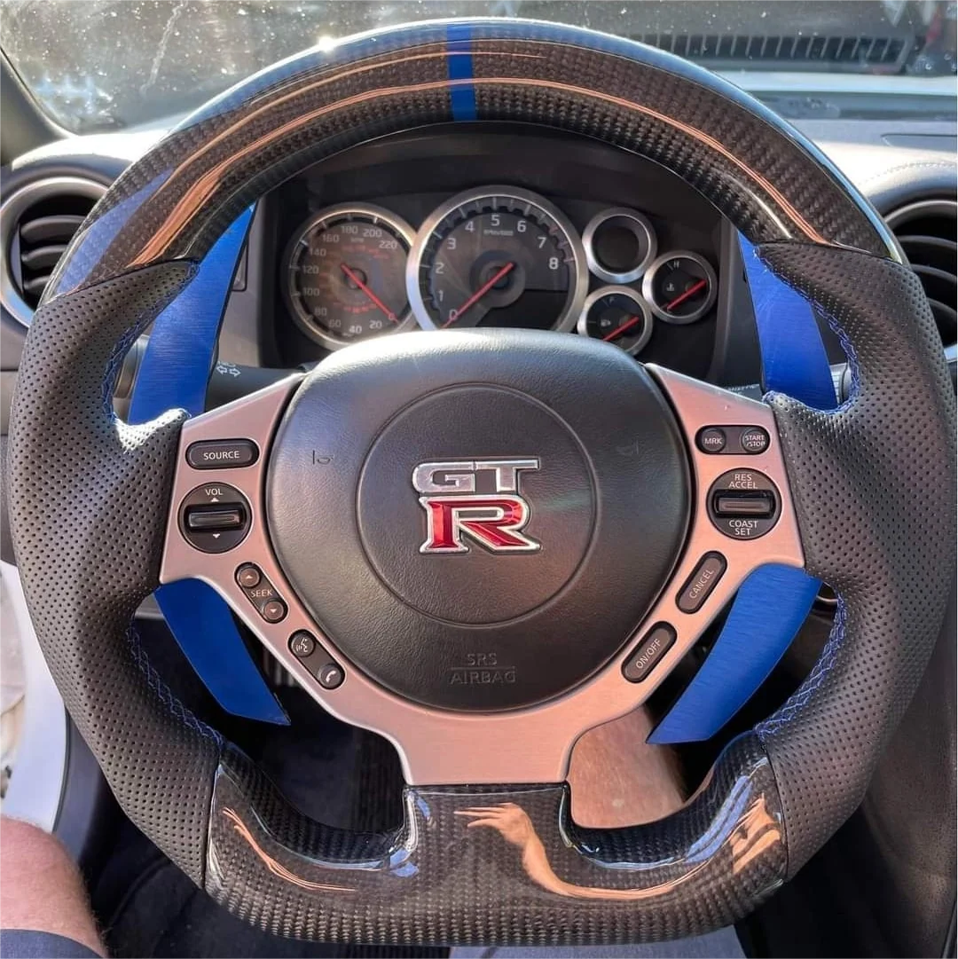 Carbon Fiber Steering Wheel Fits Nissan 2009-2016 GTR R35