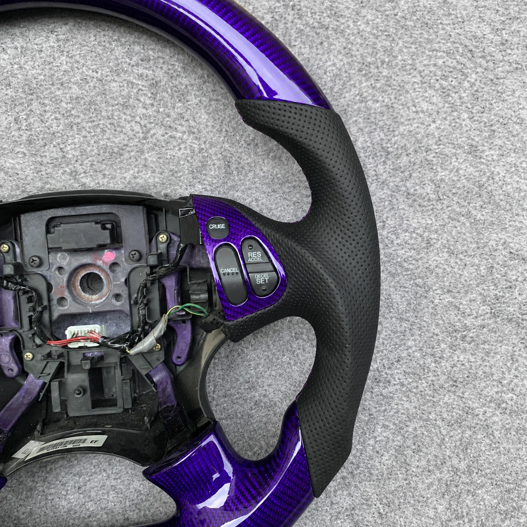 Purple carbon fiber steering wheel fits Acura TL 2004‑2006