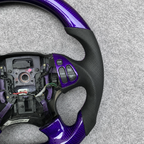Purple carbon fiber steering wheel fits Acura TL 2004‑2006