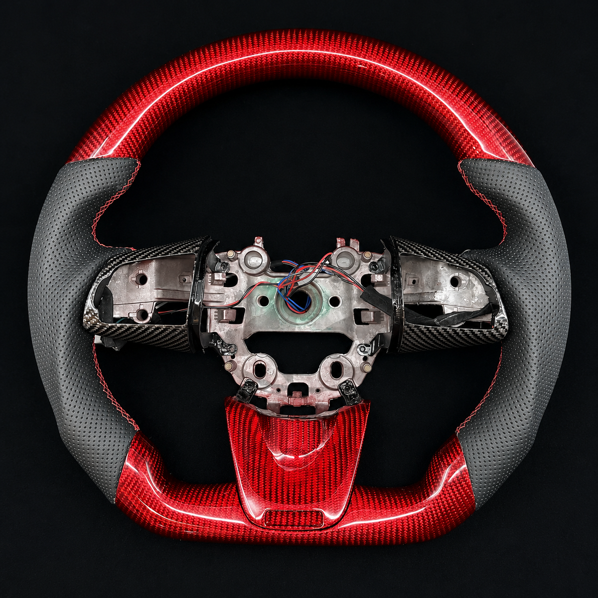 Red Carbon Fiber Steering Wheel Fits Kia Stinger GT 2018–2024
