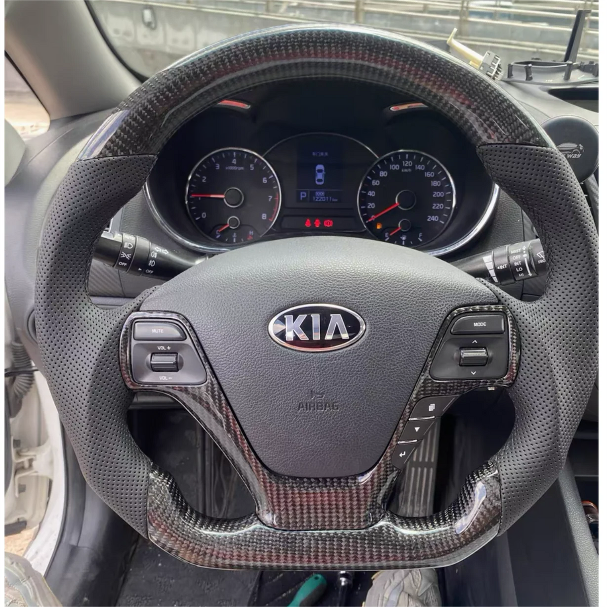 Custom carbon fiber steering wheel fits Kia 2014-2018 Forte