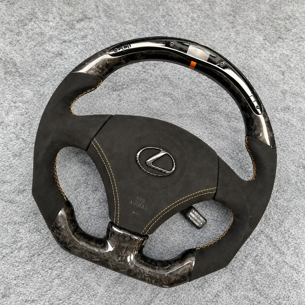 LED Carbon Fiber Steering Wheel Fits Lexus GS300 GS430 2000-2005