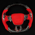 LED Red Flakes Forged Carbon Fiber Steering Wheel for 9th Gen Toyota Camry 2025 2026