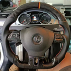 Carbon Fiber Steering Wheel fits VW 2010-2014 MK6/2006-2010 Jetta/2010-2015 Passat/2011-2018 Tiguan/2009-2017 CC
