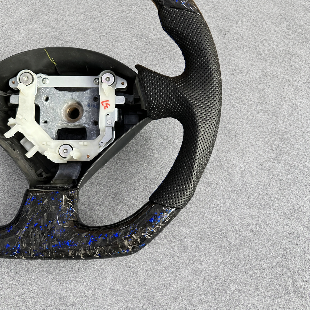 Blue Forged Carbon Fiber Steering Wheel Fits Honda S2000 / Acura RSX