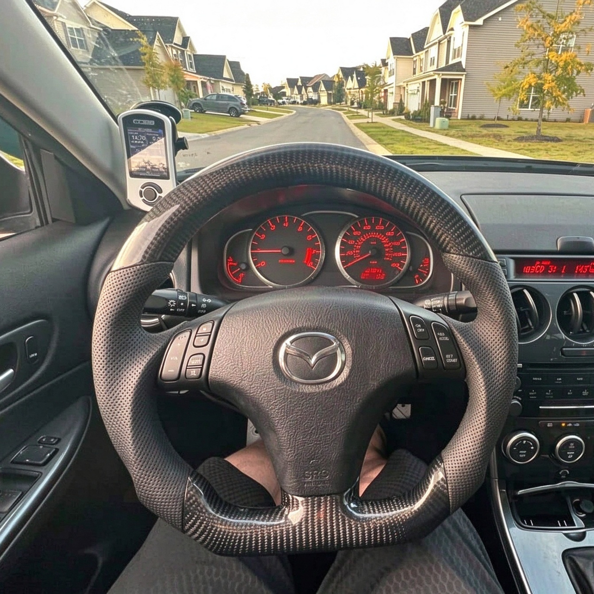 Carbon Fiber Steering Wheel fits 2003-2008 Mazdaspeed 6 / Mazda 6 | LYC Auto Parts