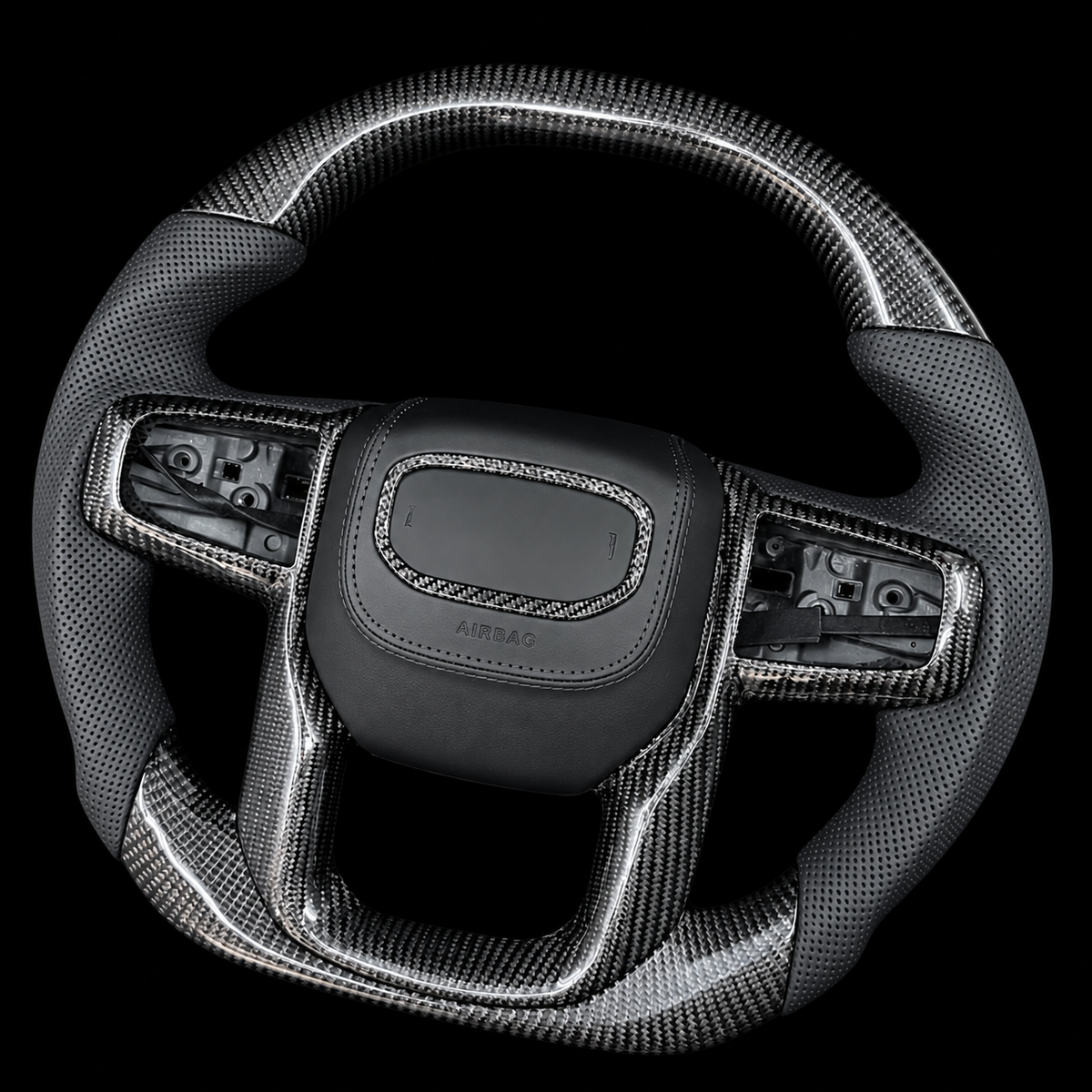 Carbon Fiber Steering Wheel Fits GMC Sierra 2019-2026