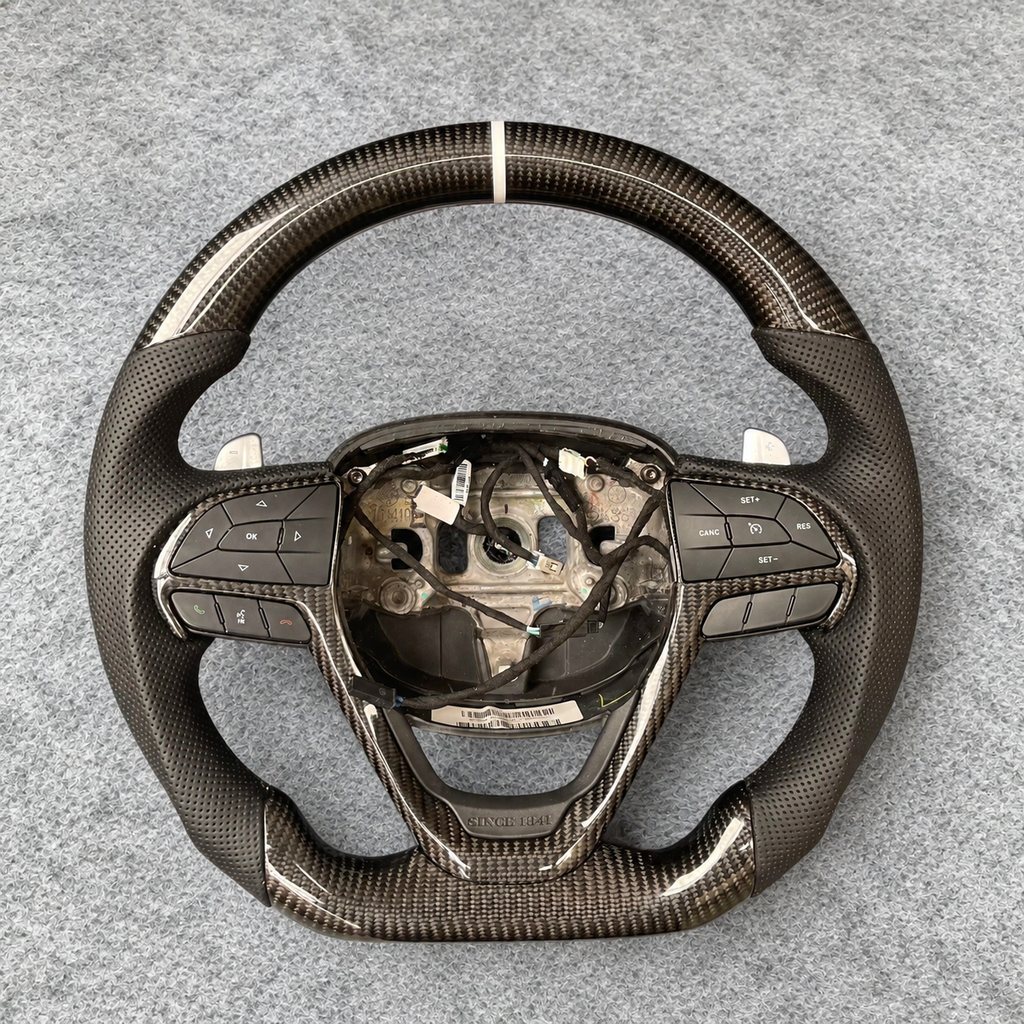Custom Carbon Fiber Steering Wheel Fits Jeep WK2 Grand Cherokee 2014-2022