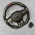 Carbon Fiber Steering Wheel Fits Lexus 2016-2022 RX350 450h / ES350 ES300 / GS350 GS450 / LX570 / GS300 GS200T | 2020-2023 GX460