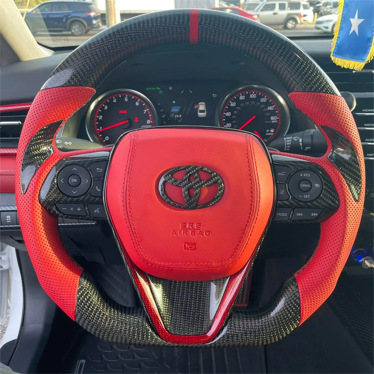 Carbon Fiber Steering Wheel fits Toyota Camry 2018-2024 / Venza 2021-2024