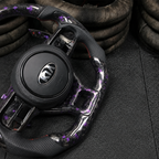 Purple Flakes Forged Carbon Fiber Steering Wheel For Kia K5