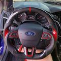 Carbon fiber steering wheel fits Ford 2015-2018 Focus MK3 RS/ST / 2018-2021 EcoSport / 2017-2019 Escape