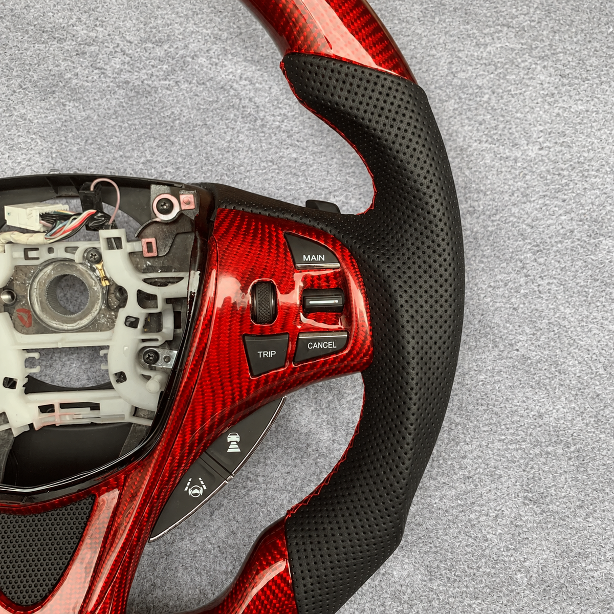 Red Carbon Fiber Steering Wheel Fits Acura TLX 2015‑2021