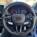 Custom Carbon Fiber Steering Wheel Fits Hyundai 2020-2026 Elantra N I20N I30N