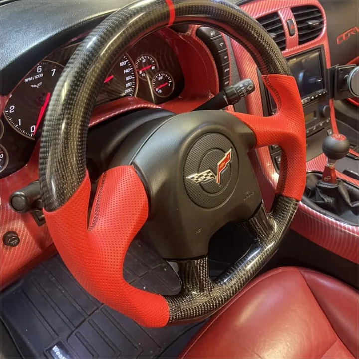 Custom Carbon Fiber Steering Wheel fits 2005 Corvette C6