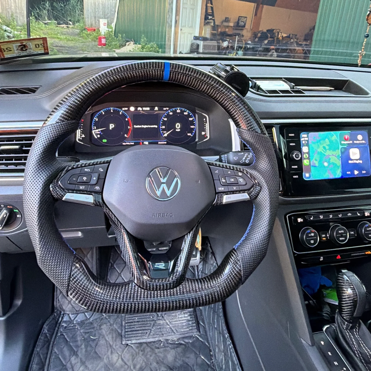 Custom Carbon Fiber Steering Wheel fits Volkswagen Atlas Passat 2020-2026