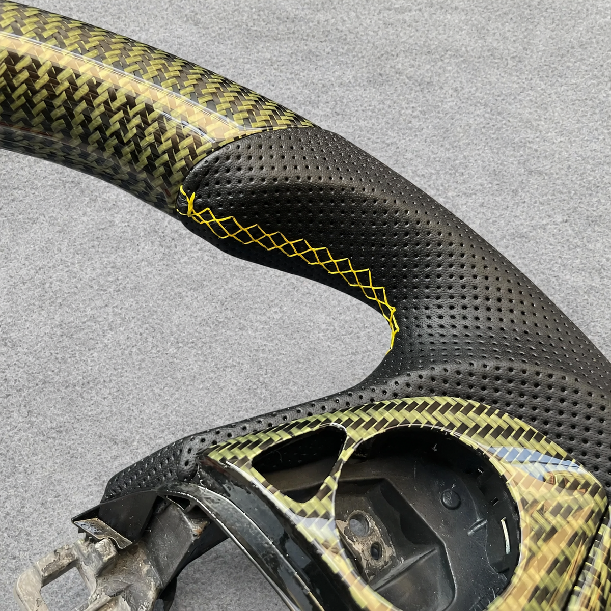 Carbon Fiber Steering Wheel Fits Honda Fit Vezel City 2015‑2020