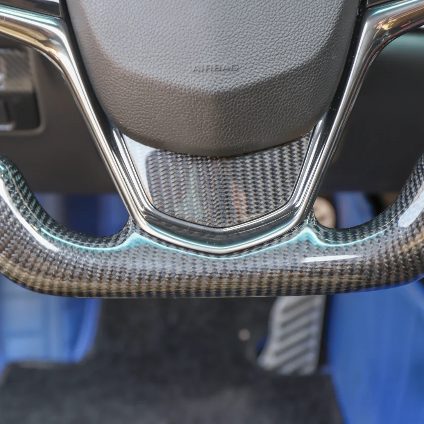 Carbon Fiber Steering Wheel Fits Cadillac 2015-2019 CTS CTS-V / 2013-2019 ATS ATS-V / 2014-2016 ELR