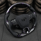 Purple Flakes Forged Carbon Fiber Steering Wheel For 9th Gen Toyota Camry