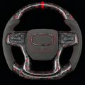 Red Flakes Forged Carbon Fiber Steering Wheel Fits Chevrolet Silverado / GMC Sierra 2019-2026