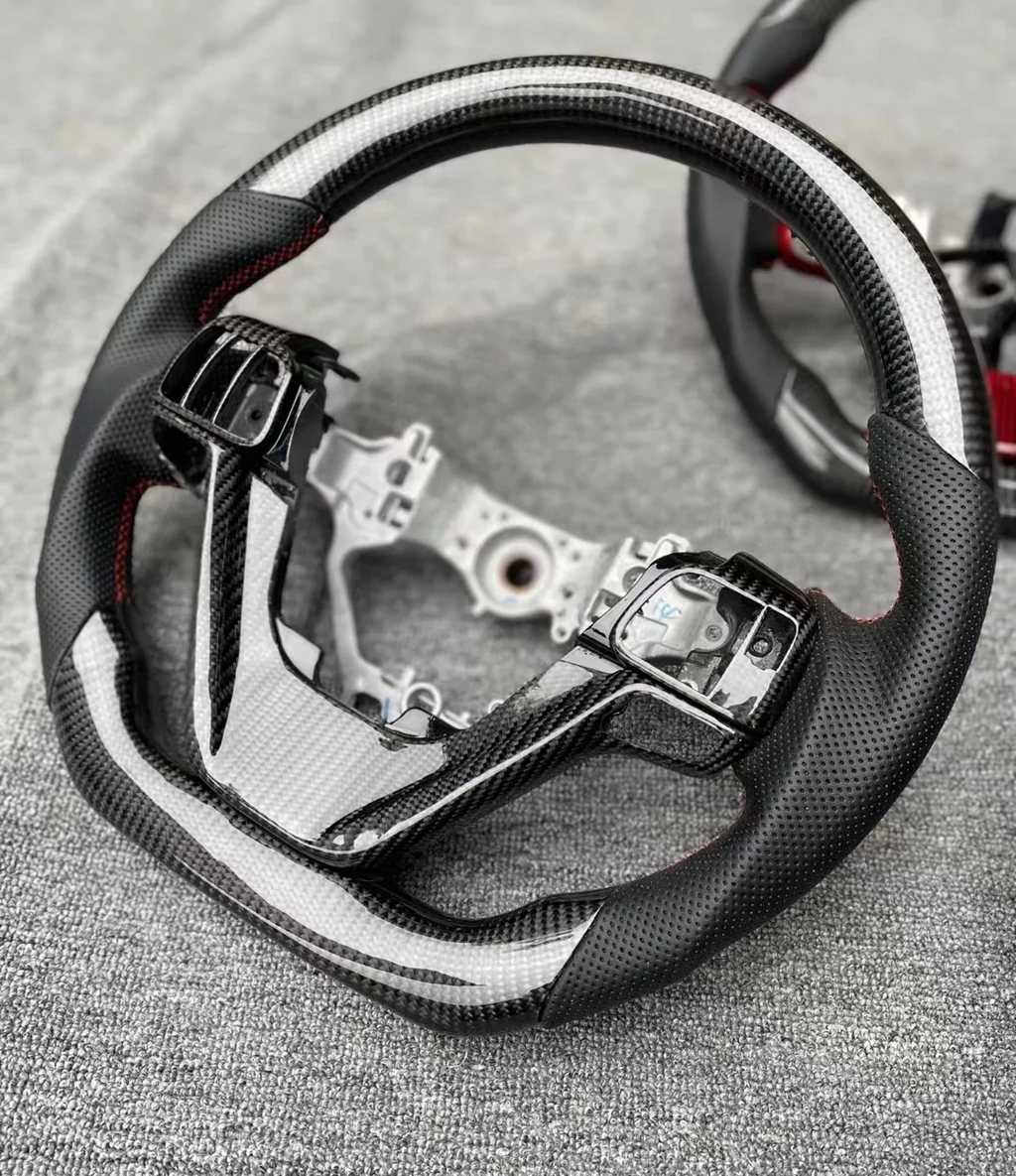 Carbon Fiber Steering Wheel Fits 2014‑2019 Toyota Highlander / Sienna