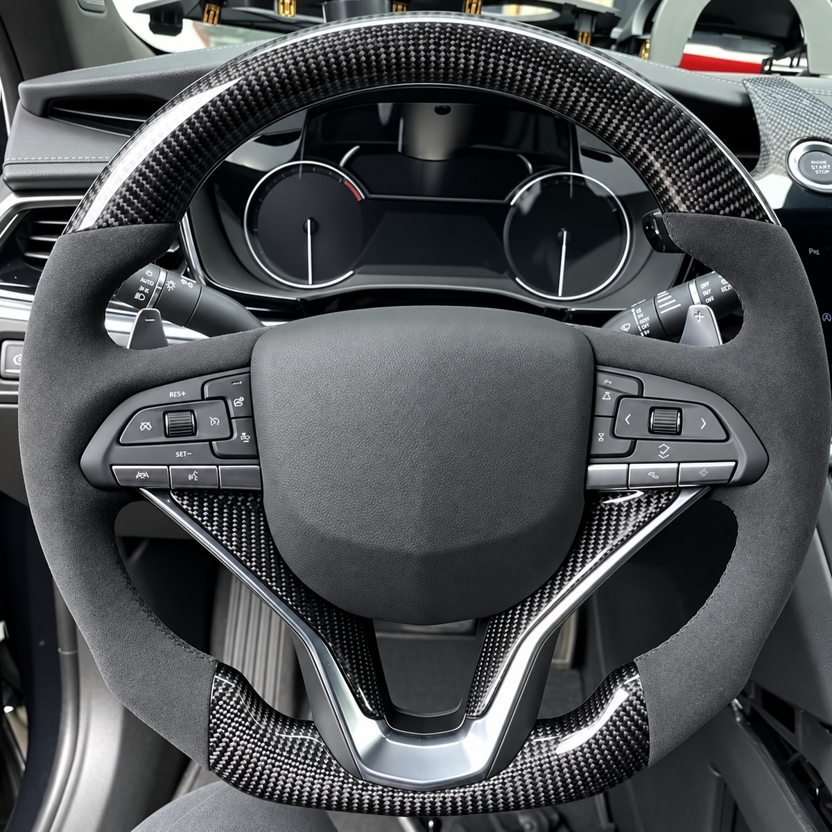 Custom carbon fiber steering wheel fits Cadillac 2020-2025 XT6 / 2021-2024 Escalade / 2021 CT5 CT5-V