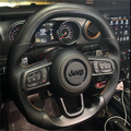 Custom Carbon Fiber Steering Wheel fits 2019-2026 Jeep Wrangler 2018-2026 Jeep Gladiator