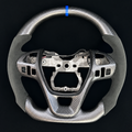 White Carbon Fiber Steering Wheel Fits Ford 2013-2019 Taurus / 2011-2014 Edge / 2011-2015 Explorer / 2011-2020 Flex