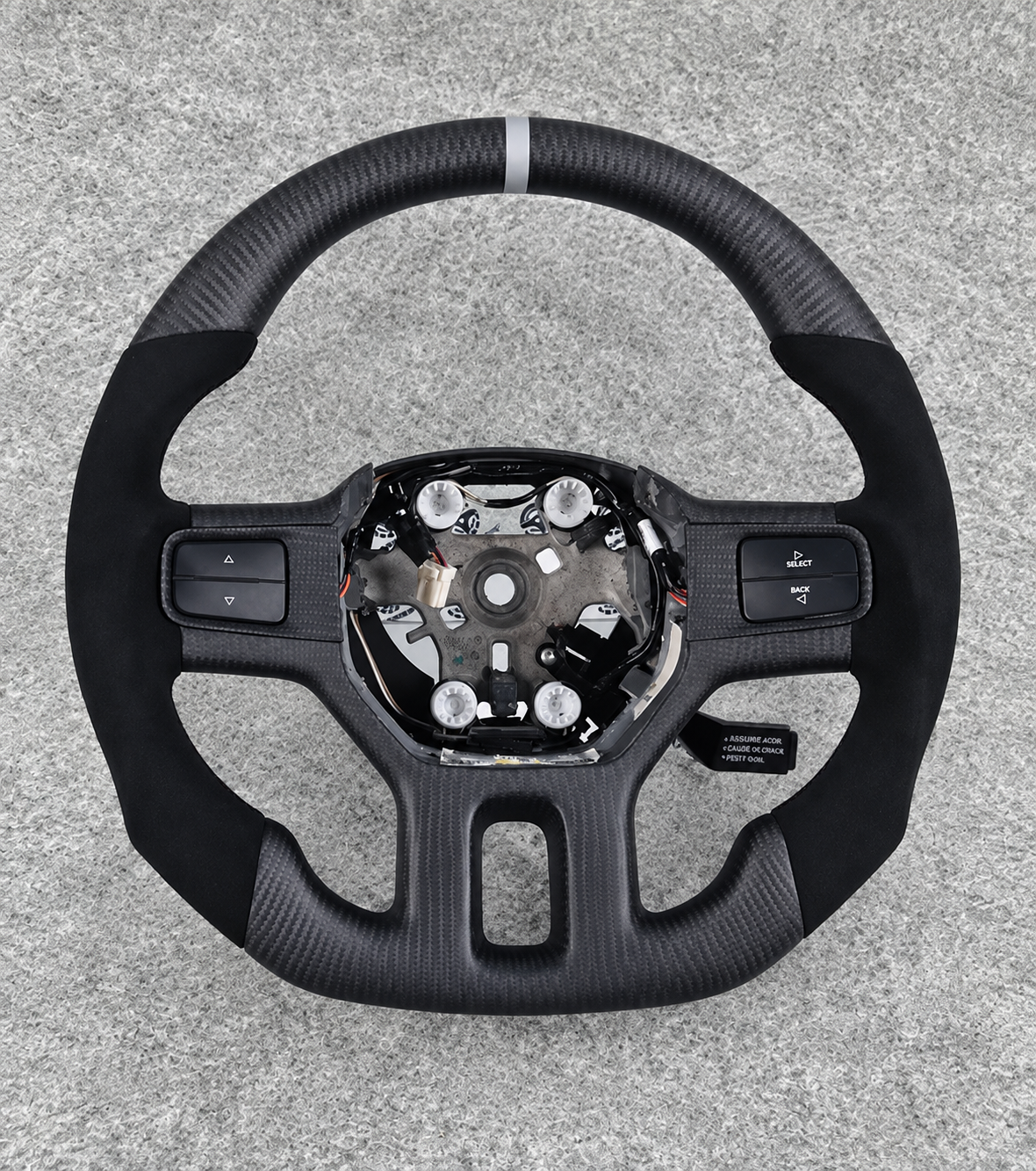 Matte Carbon Fiber Steering Wheel fits 2009-2012 Ram 1500/2500