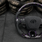 Purple Flakes Forged Carbon Fiber Steering Wheel For 9th Gen Toyota Camry
