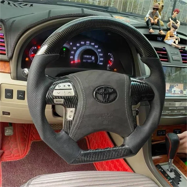 Custom Carbon Fiber Steering Wheel Fits Toyota Camry 2006-2012 | Vigo 2012-2014 | Highlander 2009-2013