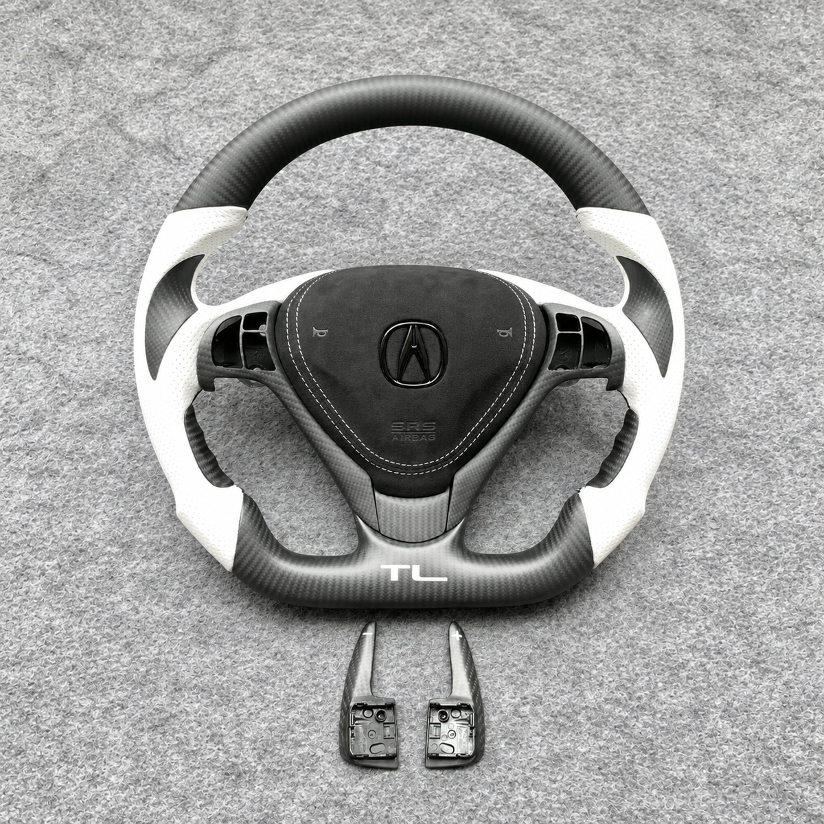 Matte carbon fiber steering wheel fits Acura ILX RDX 2013‑2020