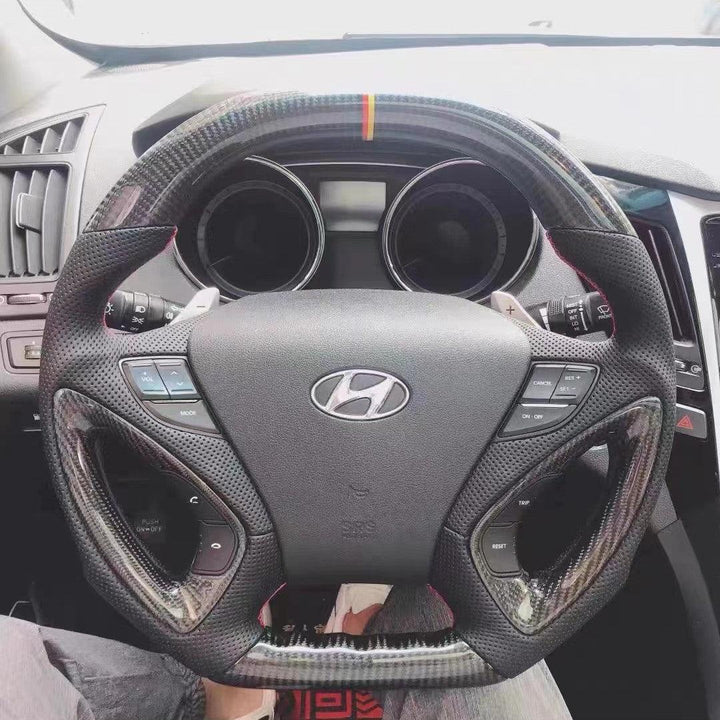 Carbon Fiber Steering Wheel Fits Hyundai Sonata 2010–2014